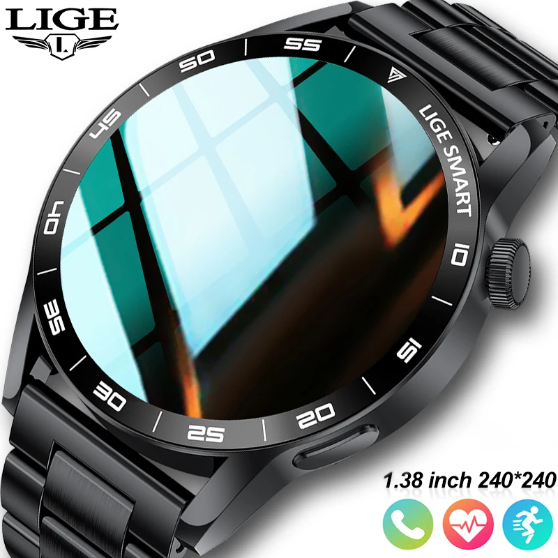 

LIGE Original Smart Watch Men Women Wireless Call Voice Assistant Health Fitness Tracker Waterproof Multiple Sport Smart Watches
