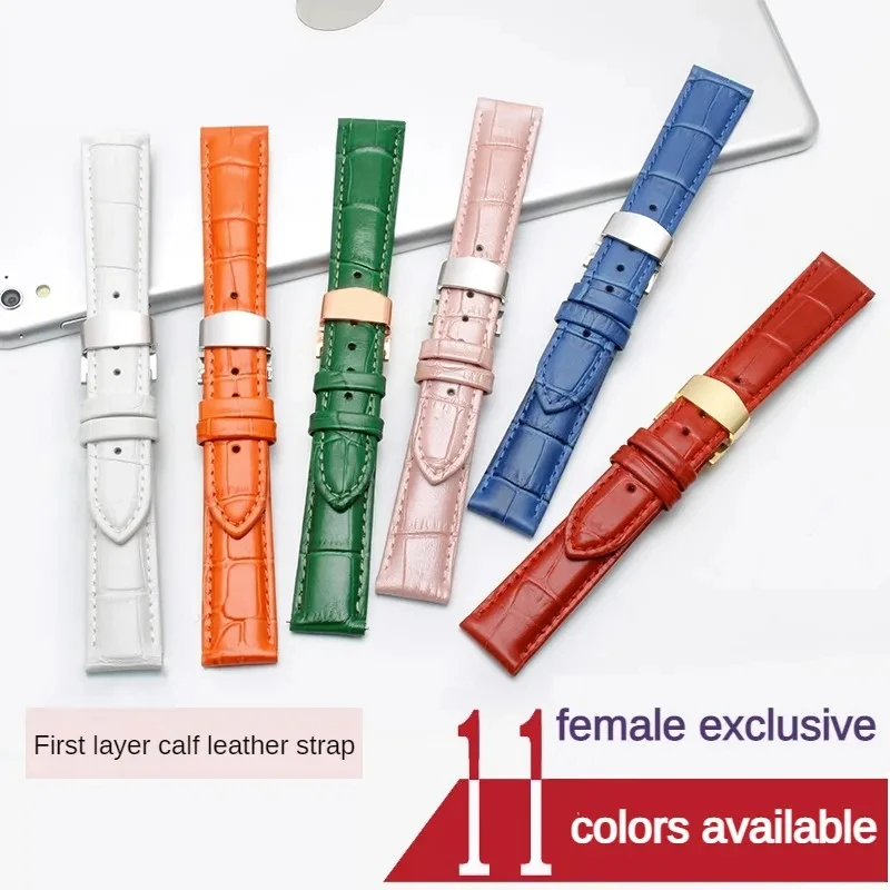 

Genuine Leather Watch Strap With Flat Interface For Various Brands 12/13/14/15/16/17/18/19/20/21/22/23/24mm
