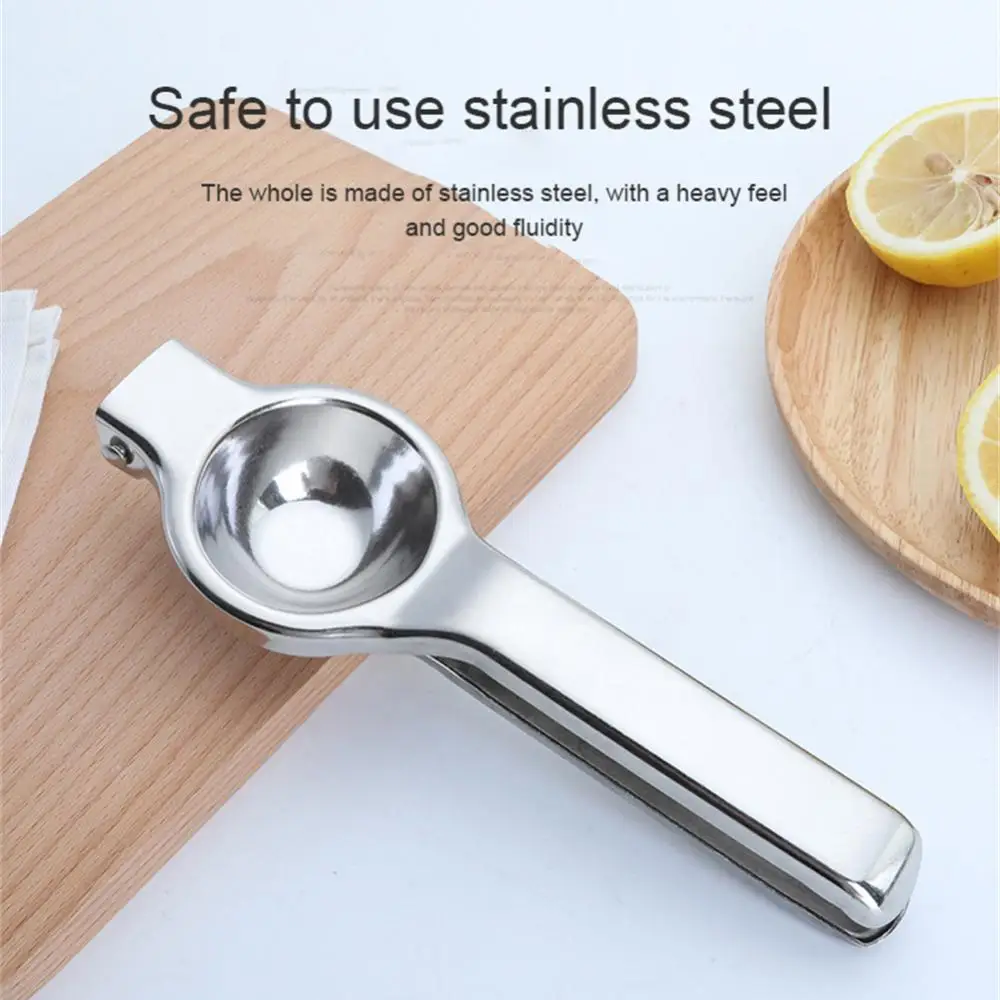 Lemon Citrus Press Juicers High Gloss Clean Silver Manual Lemon Juicer Kitchen Gadgets Household Small Juicer Increase Friction