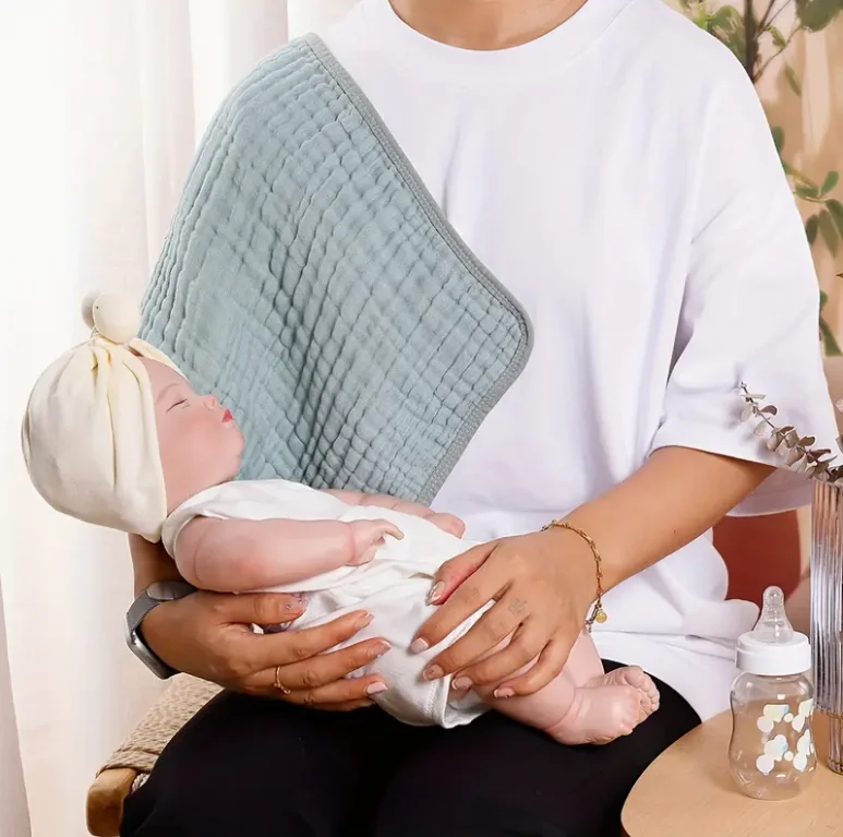 Детские муслиновые мочалки унисекс, набор тканей для стирки из 100% хлопка для лица и тела, удобные и мягкие для новорожденных, детей и девочек