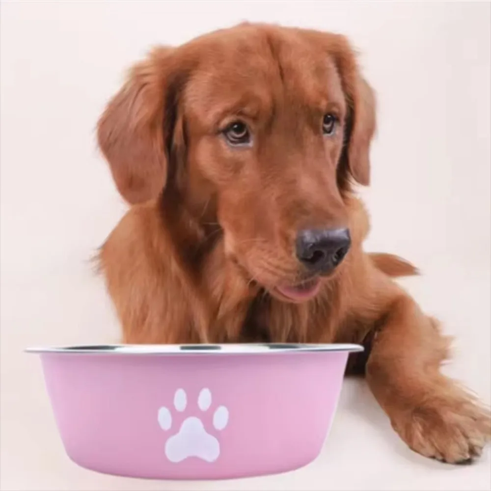 New Large Capacity Dog Bowl Stainless Steel Anti-slip Cat Bowl Double-layer Anti-rust Dog Water Bowl Suitable for Puppies - view 4