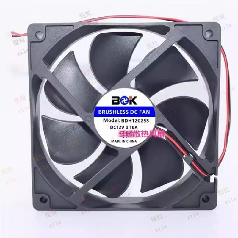 

L+ for BDK BDH12025S DC12V 0.10A 120x120x25MM 2-Wire Cooling Fan