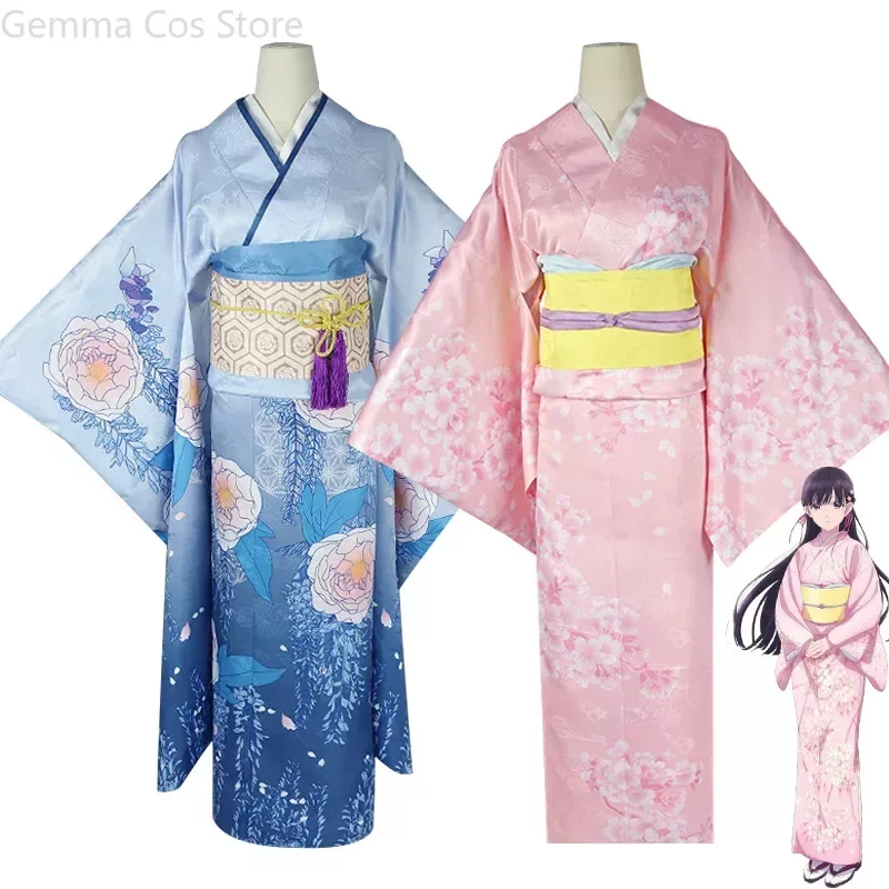 

Anime My Happy Mary Miyo Saimori Cosplay Costume Pink Kimono Dress Set Japanese Costume Halloween Party Uniform