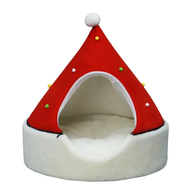 

Manufacturer Removable Roof Christmas Tree New Soft Pet Dog Cat Conical Tent Bed House