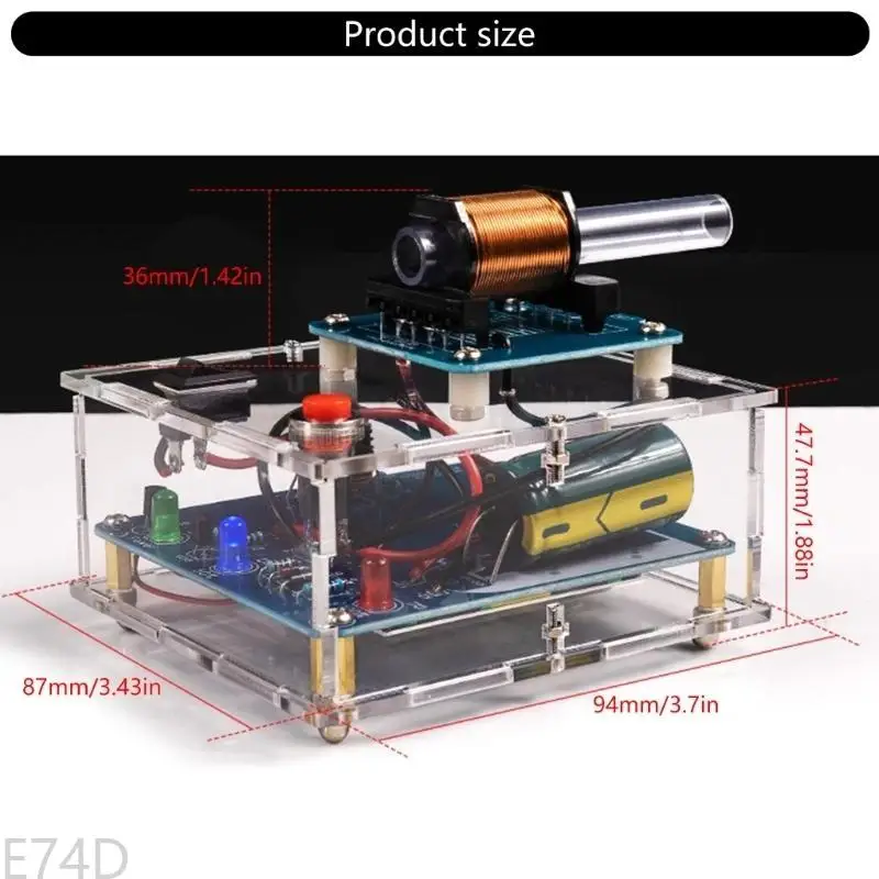 E74D Science Experiment DIY Electromagnetic Emitter High Pressure Coil Soldering