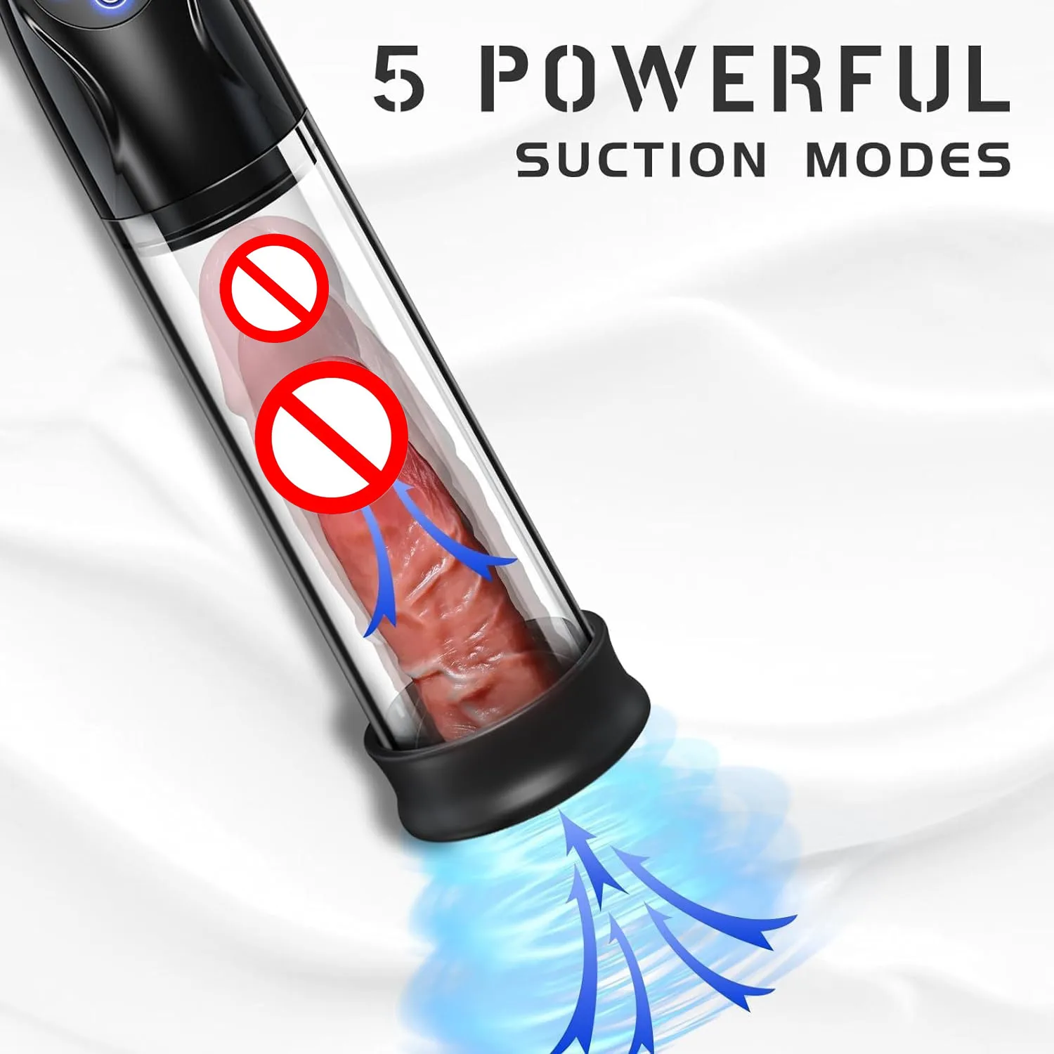 Electric Penis Vacuum Pump with 5 Suction Modes Male Masturbator Penis Enlargement Pump Penis Trainer for Men Sex Pleasure view 4