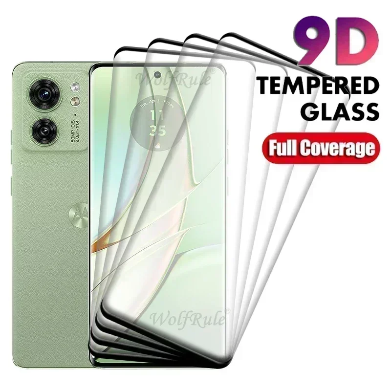 1/2/3/4 PCS For Moto Edge 40 Glass Motorola Edge 40 Tempered Glass Protective 9H Full Cover Curved Screen Protector Moto Edge 40