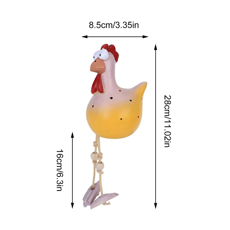 Funny Chicken Fence Decor Resin Statues Home Garden Farm Yard Decorations Chicken Hen Sculpture Art Craft Courtyard view 3