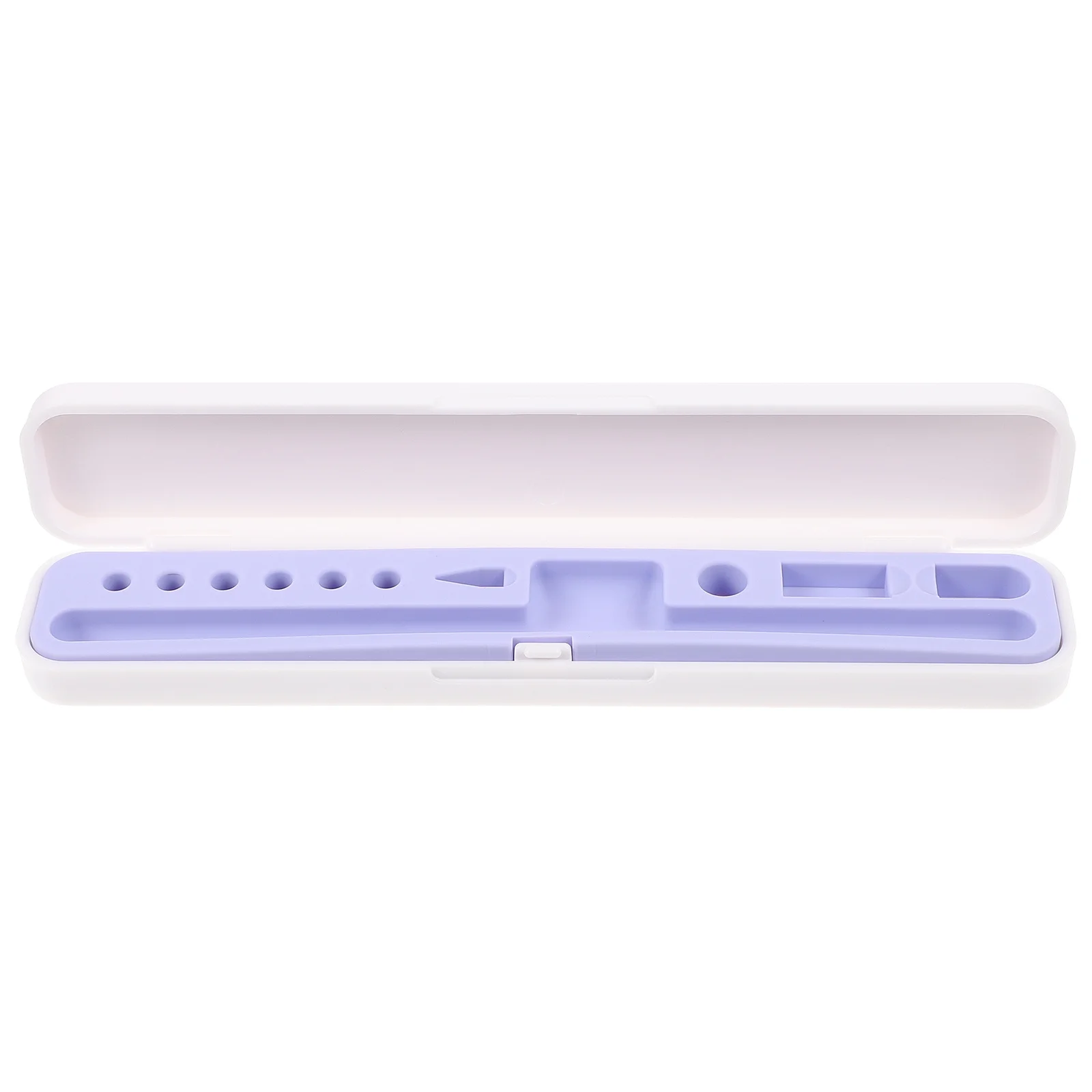 1Pcs Pencil Storage Box Purple Matte Waterproof Portable Pen Holder Compatible Pencil 1 2 Silicone Lining Drop Resistant