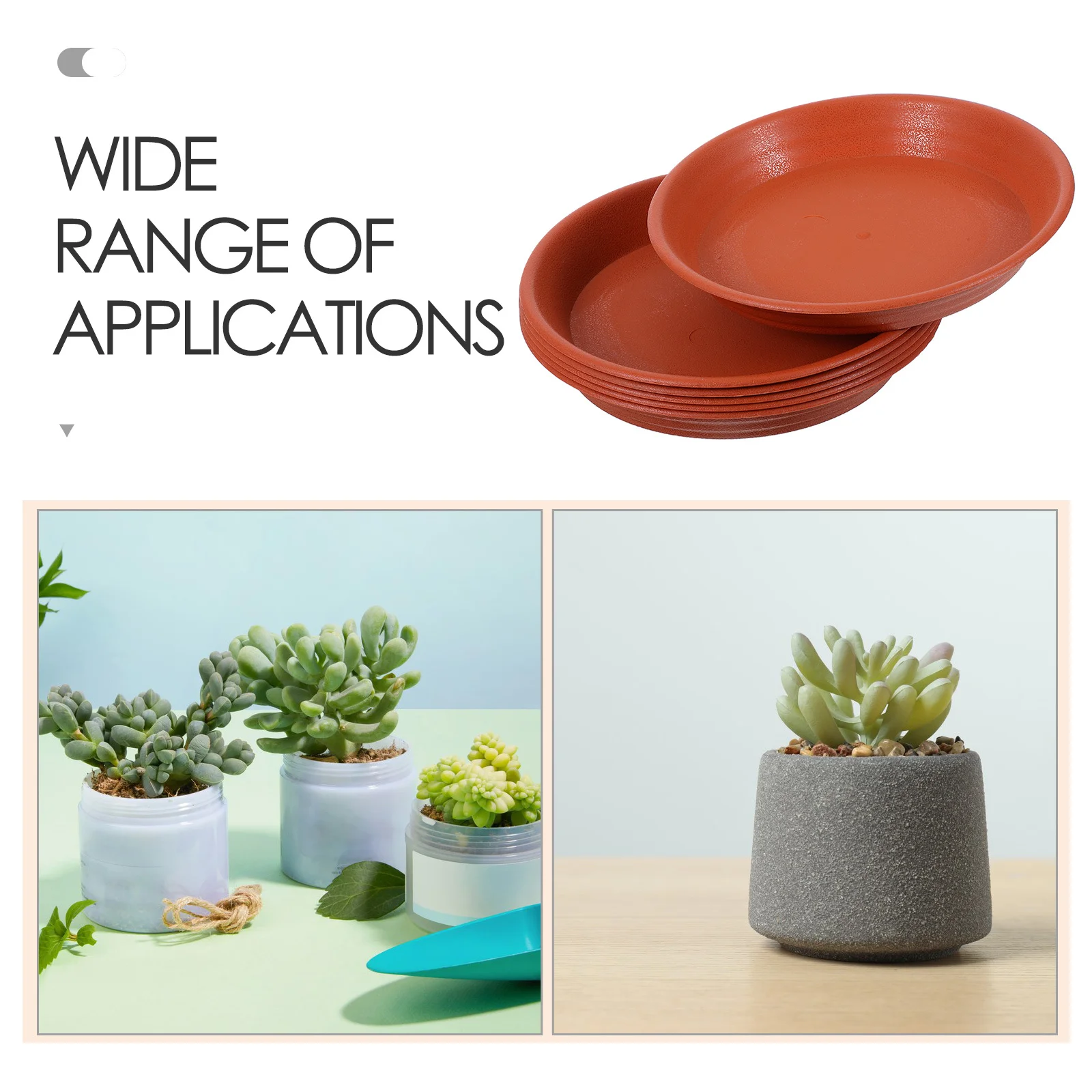 

4Pcs Round Plastic Flower Pot Drip Tray Thickened Planter Saucer Pot Base Indoor Outdoor Water Catcher Plastic Planter Trays