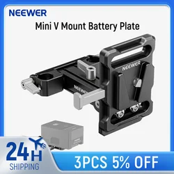 NEEWER Mini V Mount Battery Plate with Tilt Foldable L shaped V Lock Battery Plate for SmallRig Shoulder Rig Sony FXLION NANO