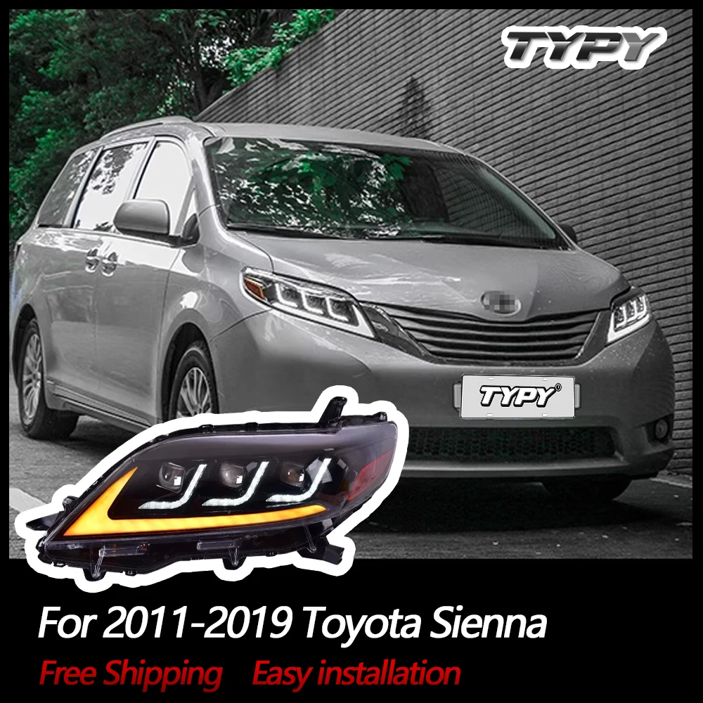 

TYPY Car Headlights For 2011-2019 Toyota Sienna LED Car Lamps Daytime Running Lights Dynamic Turn Signals Car Accessories