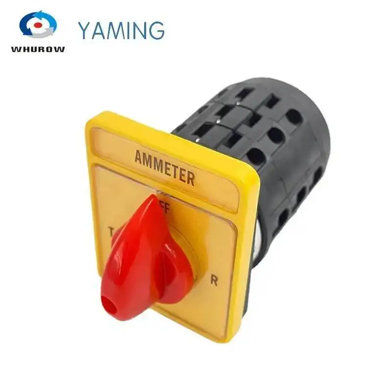 16A Ammeter Voltmeter Selector Changeover Multi Position Three Poles Rotary Cam Switch Control Motor Circuit YMW98-16/3