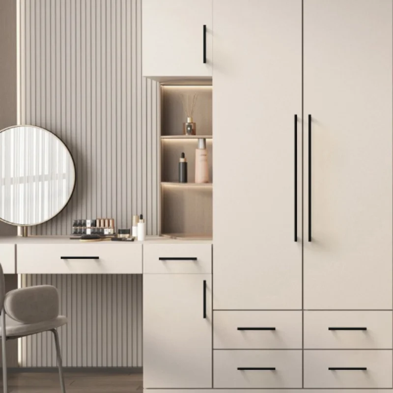 Modern Simple Cabinets Handles Black Silver Kitchen Furniture Handles Drawer Knobs Cabinet Pulls Clothes Wardrobes Handles