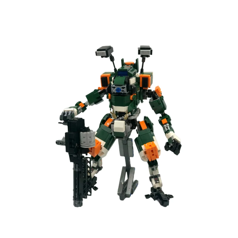 MOC Mecha Series Green Building Block Robot, DIY Model Puzzle Collection, Brick Toys, Education for Children, Xmas Gifts