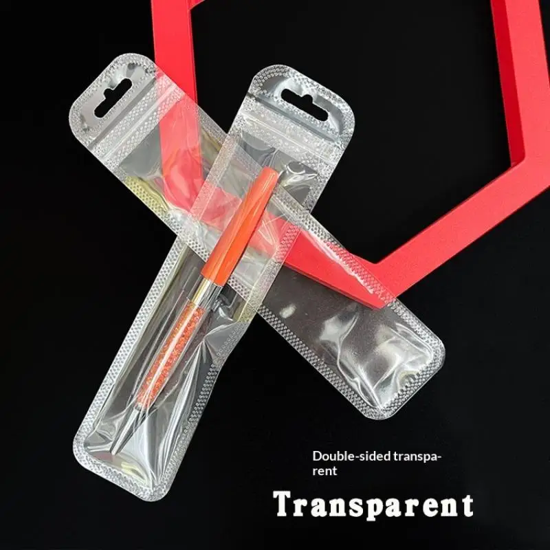 50 Stück lange, transparente Plastiktüten für DIY-Schmuck, Bastelarbeiten, Nagel- und Wimpernverpackung, Aufbewahrung und Präsentation. – Detail 4