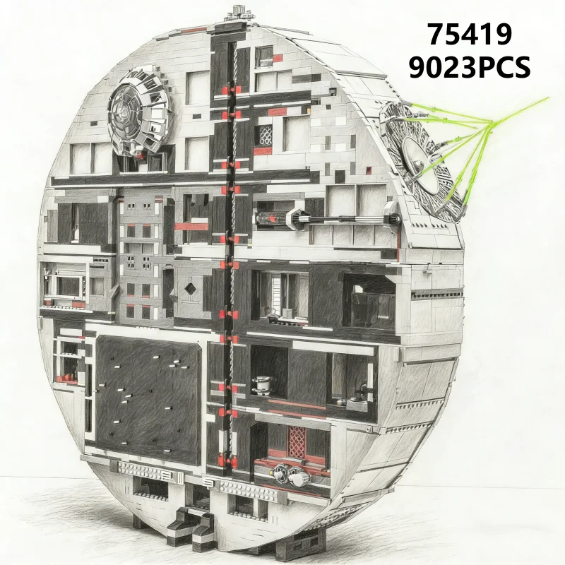 75419 Ucs Death Star Modelo Montar Bloco de Construção Criativo Presente 9023Pcs Tijolo Brinquedo Educacional para Crianças