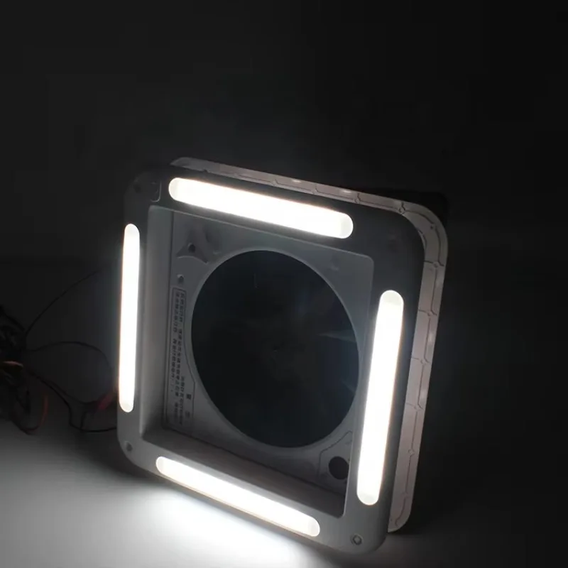STLF TYTXRV CE معتمد 11 ''12 فولت 280 مللي متر RV فتحة سقف مع ضوء LED وشبكة قابلة للفصل مروحة تهوية قافلة التحكم اليدوي #5