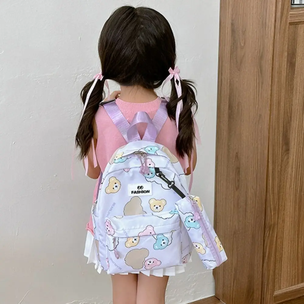 Lettera bambini orso zaino borsa pensile ciondolo Nylon studenti borsa da scuola borsa da viaggio borsa a tracolla cartone animato stile coreano scuola