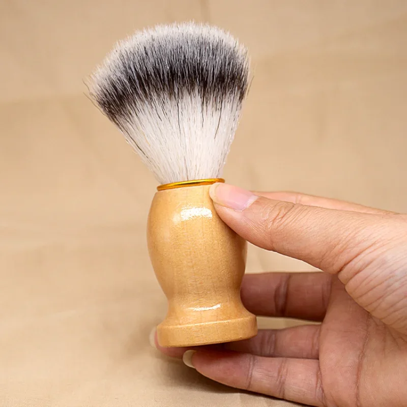 

2022 Men's Shaving Brush Barber Salon Men Facial Beard Cleaning Appliance Shave Tool Razor Brush with Wood Handle