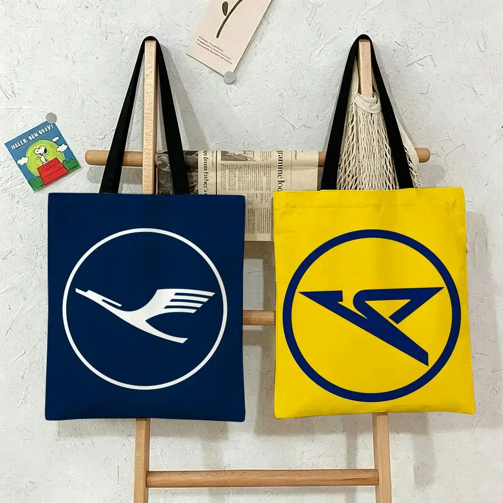 Aviation Graphic Lufthansa Storage Bags are suitable for school, shopping, travel, work, and grocery shopping