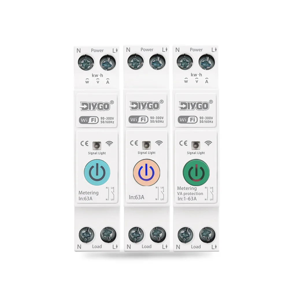 Intelligent Wifi Circuit Breaker Tuya App Remote Control Energy Meter Switch Over Under Voltage Protective Relay Device