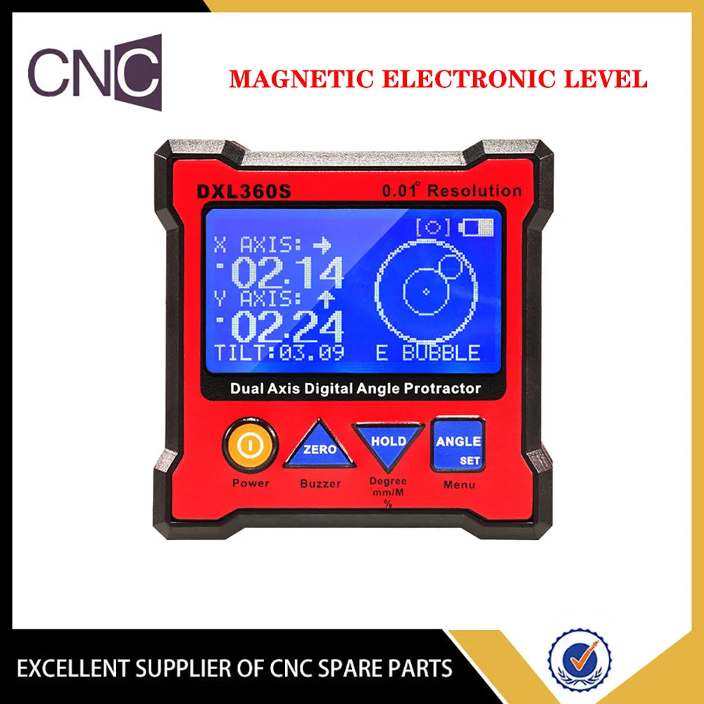 Electronic level with magnetic goniometer angle ruler box high-precision dual-axis digital display inclinometer DXL360S