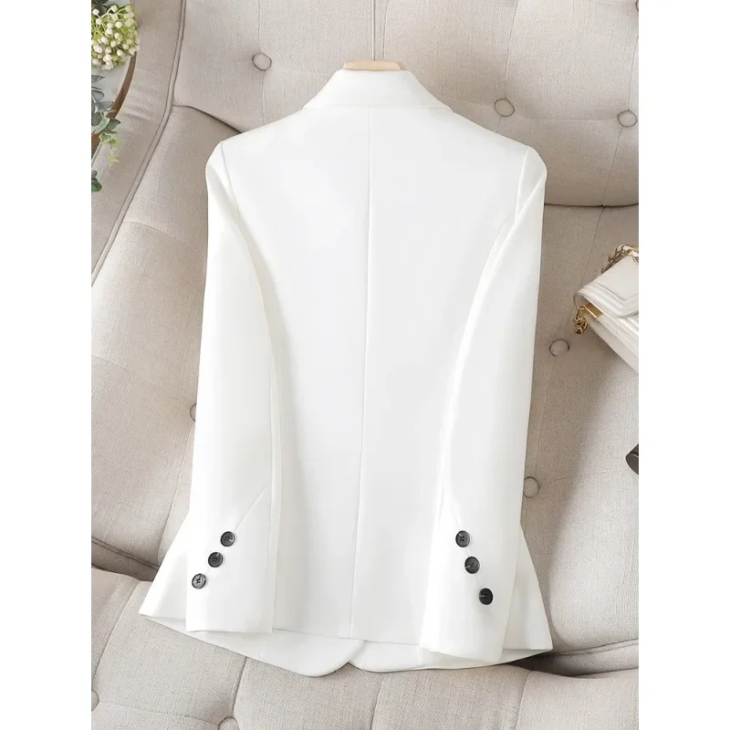 New Arrival Ladies Blazer Formal Jacket Women Long Sleeve Single Breasted Black Khaki White Female Work Wear Coat