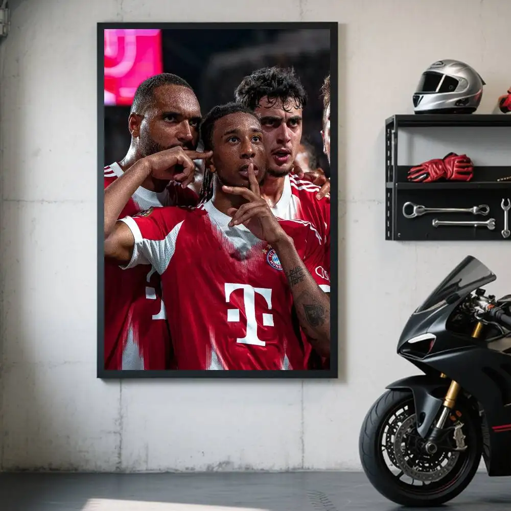 ملصق أبطال بايرن ميونيخ، ملصق فني ذاتي اللصق مقاوم للماء، ديكور جدار غرفة القهوة والبار #6
