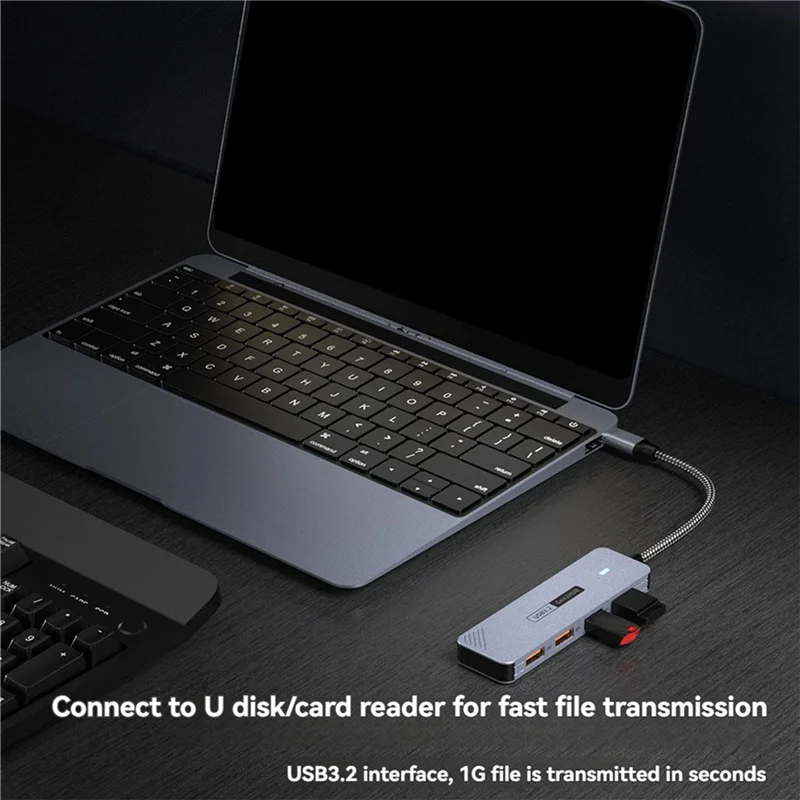 ABZW 3X 10Gbps USB 3.2 GEN2 HUB USB C HUB Répartiteur USB haute vitesse USB Type-C 3.2 HUB