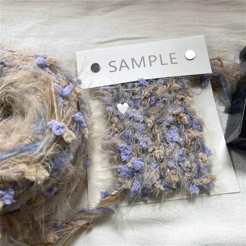 

DIY Garden Series Yarn Hand Mixed Knitting Yarn Colorful Flower Thread Handmade Crochet Stick Needle Woven Bag Hair Loop Decor