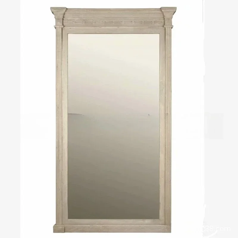 

American solid wood full-length mirror furniture bedroom floor mirror retro floor mirror clothing store fitting room