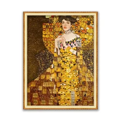 Klimt DIY Cross Stitch 11CT Zestawy do haftu Zestaw do robótek ręcznych Drukowane płótno Bawełniane nici Dekoracja domu Na sprzedaż hurtowa