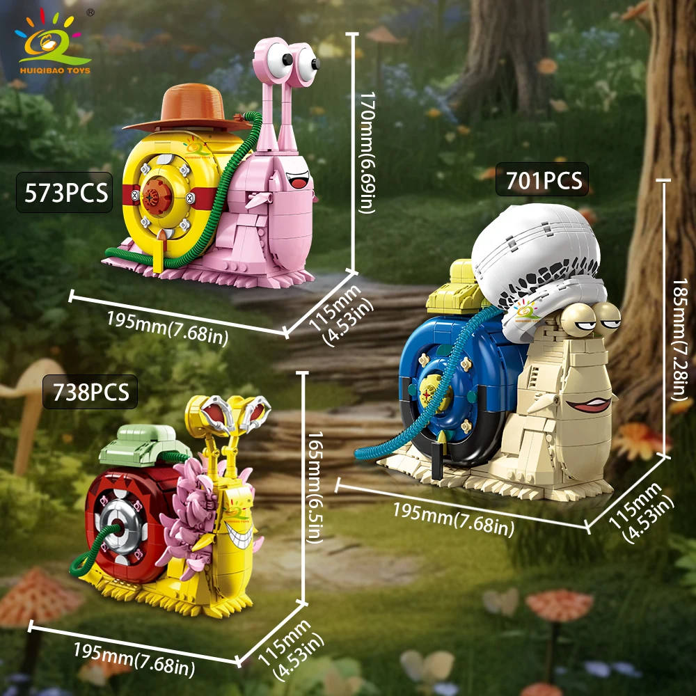HUIQIBAO MOC Schnecke Insekt Modell Baustein Telefon Bug Serie Bricks Set Bau Spielzeug Für Kinder Schreibtisch Hause Dekoration