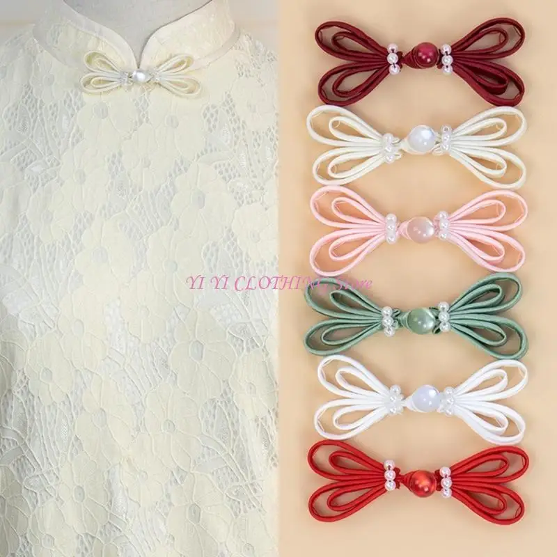 N5KF Tombol Katak Bergaya China Cheongsam Tradisional Jahit untuk Handcraft DIY