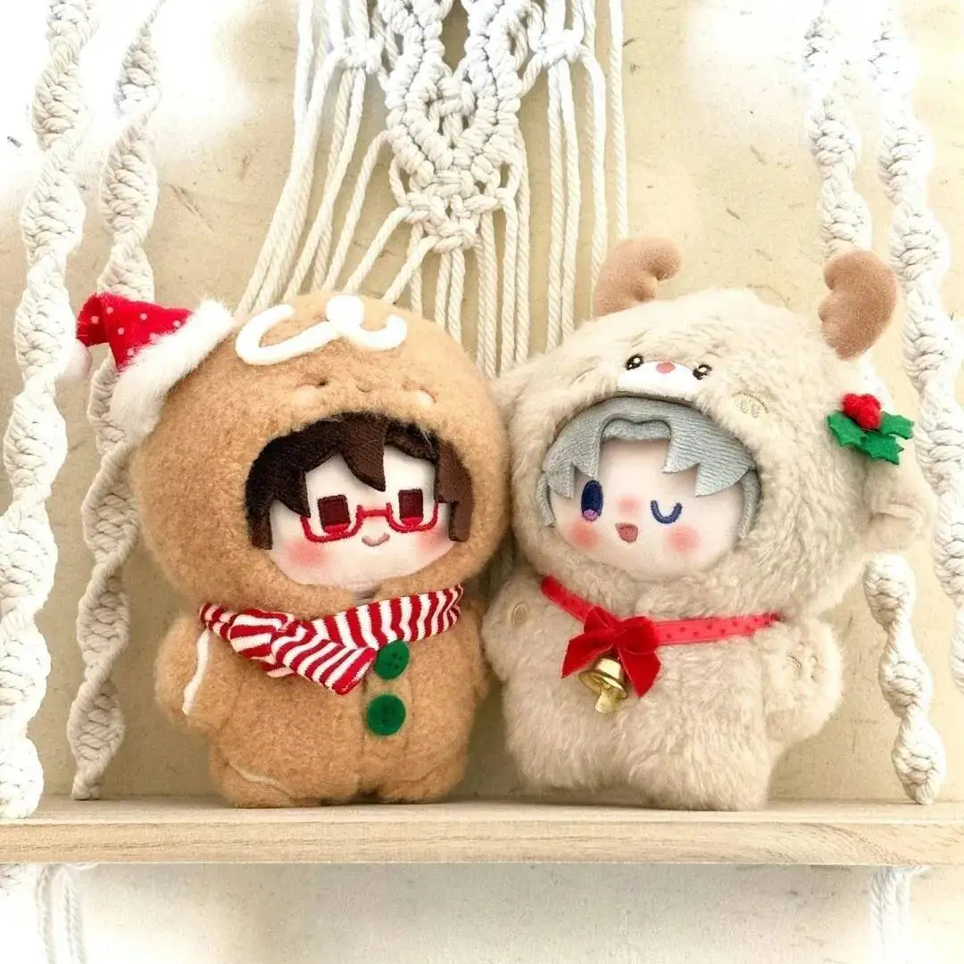 10 cm poupée vêtements série coton poupée ours étoile de mer cadeau pain d'épice homme Moose ensemble wapiti cadeau de noël original noël