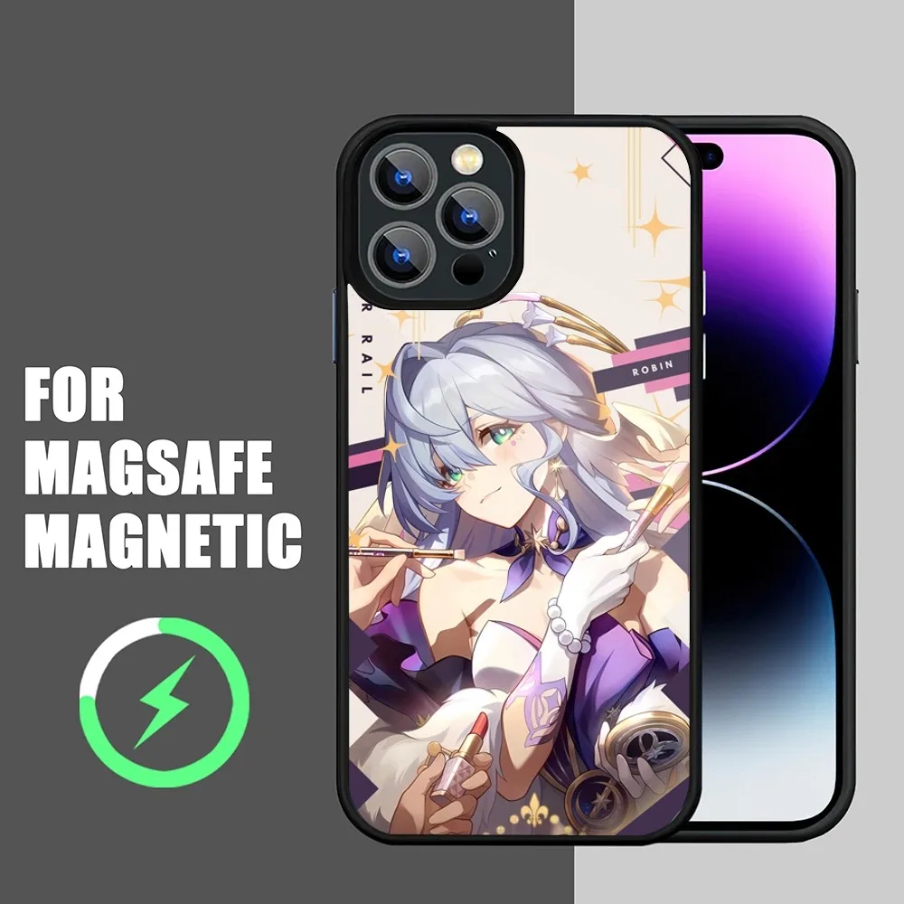 Honkai Star Rail Robin Phone Case iPhone 15 14 11 12 13 Pro Max Plus Magnetic Wireless Charge Cases Cover