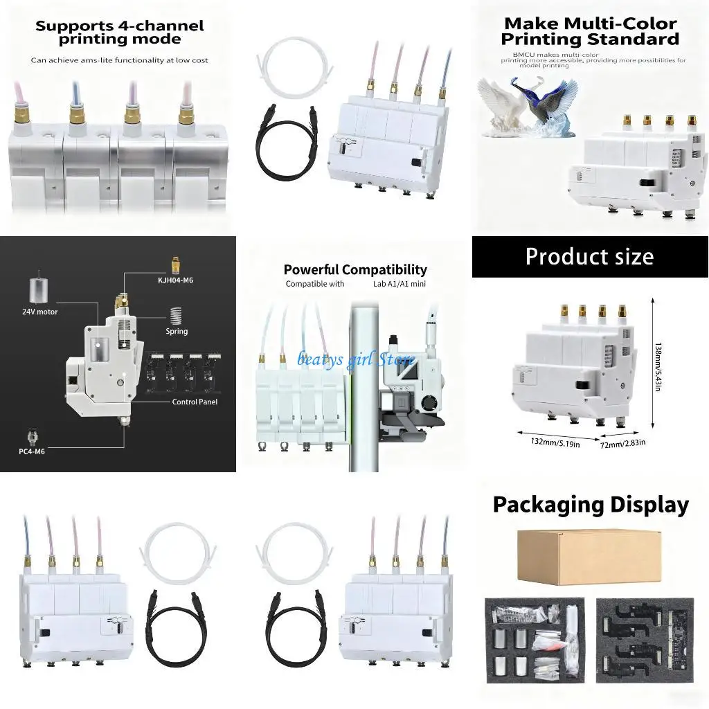 

C7AB Bidirectional Buffering Upgraded BMCU 370C Motor Auto Refill Farm Hall Sensory Bi-Buffering for 3D Printer Accessories