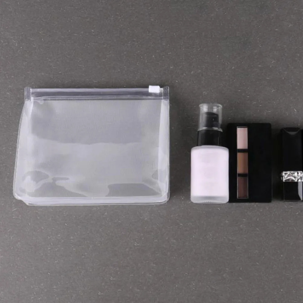 3 قطعة أكياس ماكياج شفافة بولي كلوريد الفينيل مقاوم للماء تخزين محمول لمستحضرات التجميل أدوات الزينة السفر المنظم غسل الحقيبة #1