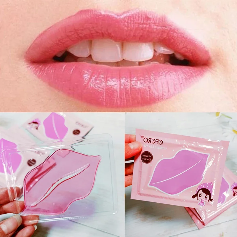 5/8/10/12Packs Crystal Collagen Lip Mask Lips Plumper Pink Lip Patches Moisture Anti-wrinkle Cosmetics Skin Care for Lips