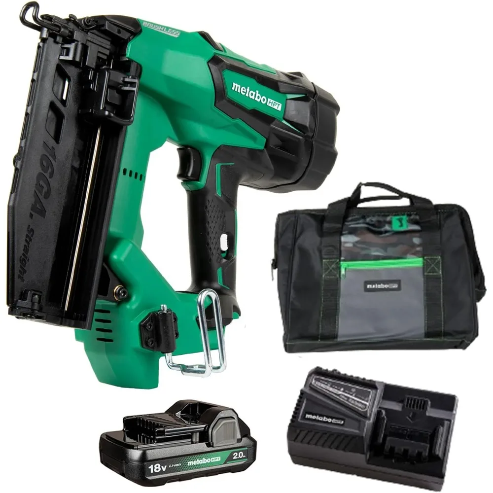 18V MultiVolt™ Straight Cordless Finish Nailer Kit, 16 Gauge Finish Nailer, (1) 18V 2.0Ah Lithium Ion Battery w/Fuel Gauge