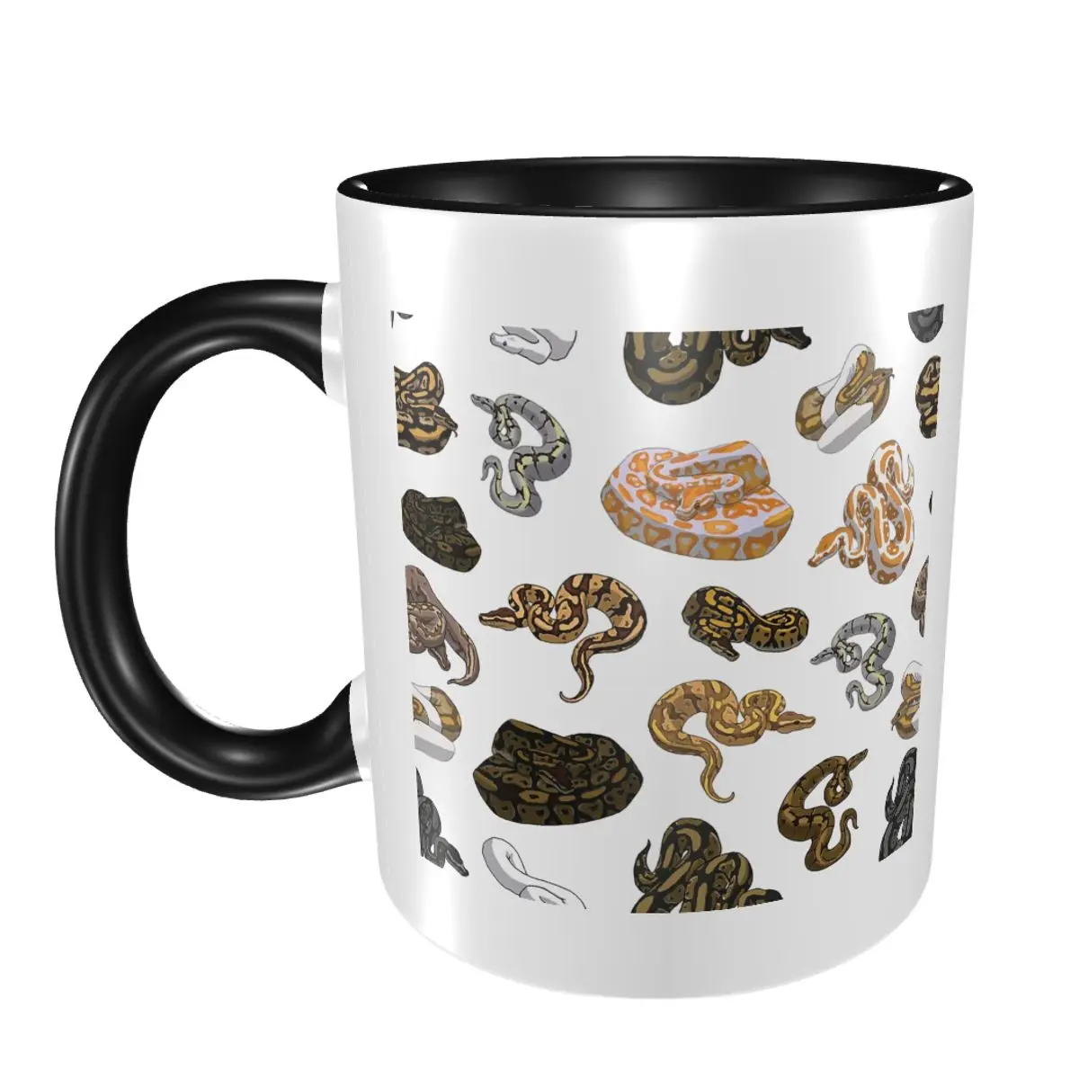 Ball Python Morph Snake Pattern Mug Funny Ceramic Coffee Cups Tea Mugs Milk Cup Drinkware Gift for Woman Man