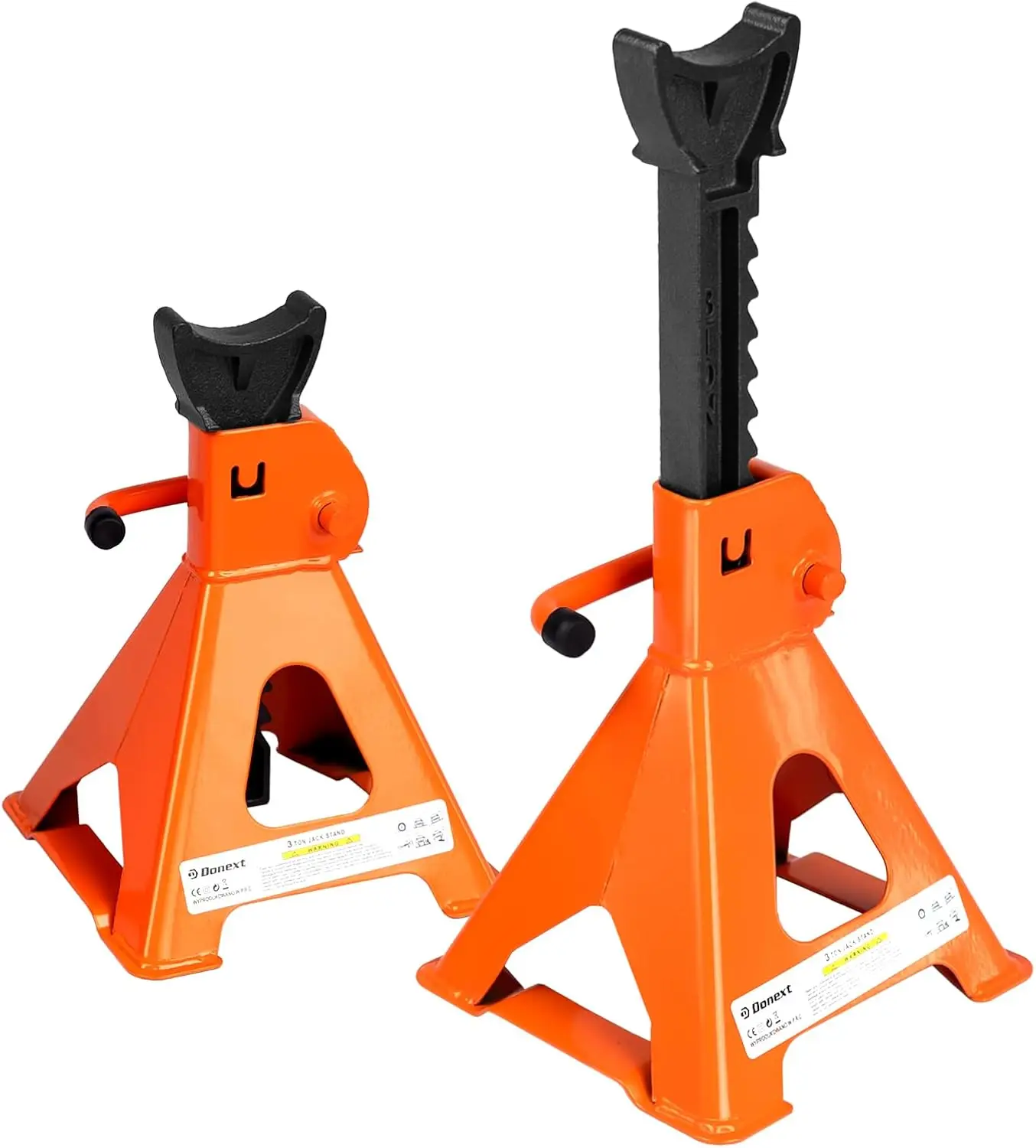 

3-тонные регулируемые стальные подставки для домкрата, пара грузоподъемностью 6500 фунтов с храповым замком и широким основанием