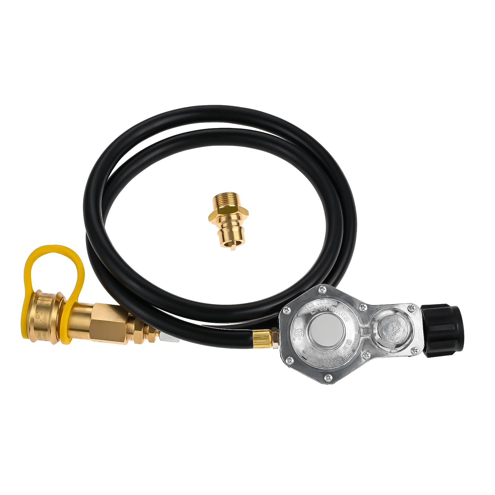 1 Stück 5 Fuß 2-stufiger Propanregler mit Schlauch Standard 3/4" Schnelltrennanschluss 3/4" Stecker für LP Propan Outdoor Cooking