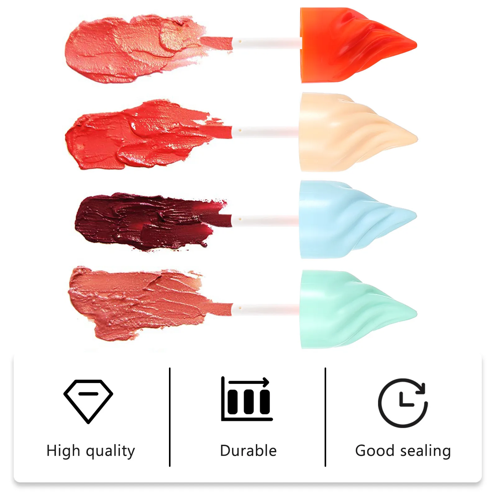 Set di 6 tubetti lucidalabbra fai da te, adorabili contenitori vuoti per balsamo labbra a forma di gelato, portatili per ragazze e donne