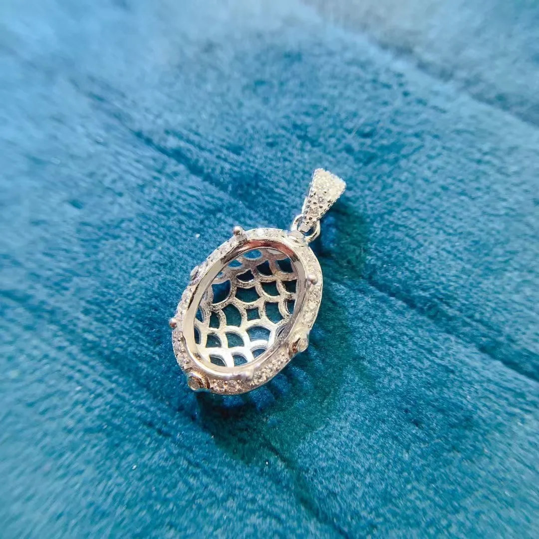 

Твердый серебряный кулон 925 пробы, дизайн, стиль 14 мм * 10 мм, ожерелье с драгоценными камнями, кулон с 3 слоями, позолота 18 карат