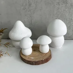 Handmade 3D Mini Mushroom Candle Mold Craft DIY Making Mould Soap Mold Resin Silicone Mold Aromatherapy Desktop Decoration