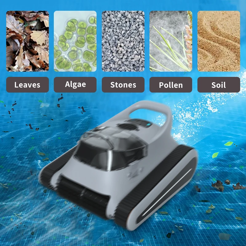 Cordless Pool Cleaning Cordless Rechargeable Automatic Pool Vacuum Cleaning Robot Intelligent Wireless Pool Robot Cleaner