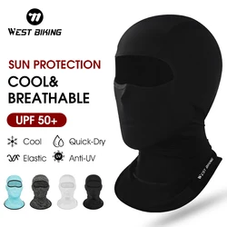 WEST BIKING Breathable Thin Cycling Caps Ice Silk Face Mask Summer Balaclava Anti-UV Windproof Road Bike MTB Cooling Sport Gear