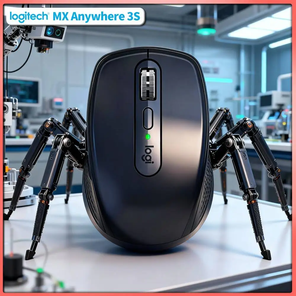 Precision MX Anywhere 3S - 8K DPI, MagSpeed Scroll, Ergonomic Design, Suitable for Pet Product Packaging Design Studio Work
